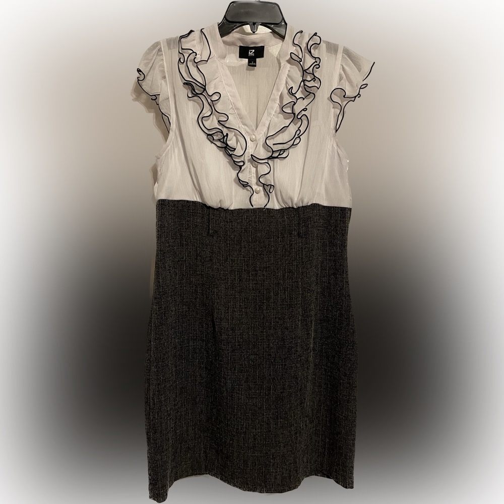 RUFFLED Cap Sleeve Dress with Built In Camisole Size 7